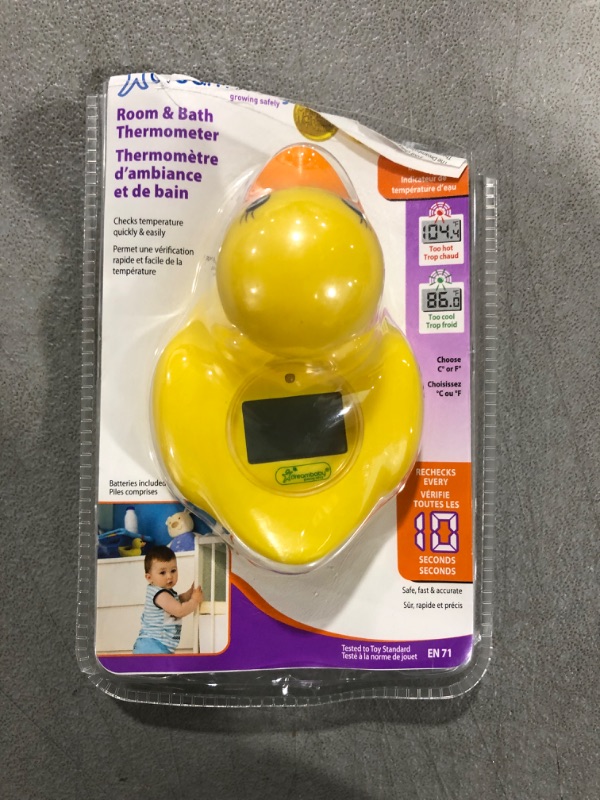 Photo 2 of Dreambaby Room and Bath Baby Thermometer - Model L321 - Reliable Temperature Readings - Yellow Duck