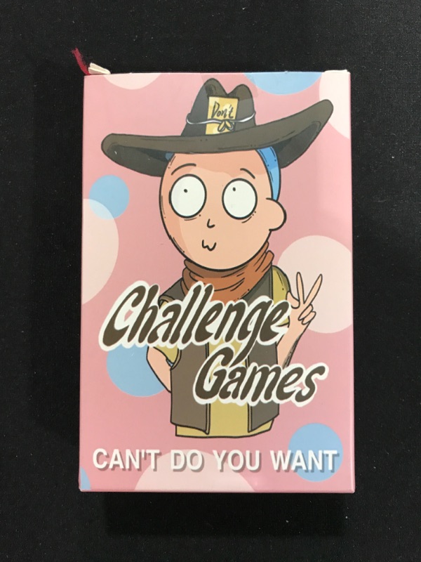 Photo 2 of Can't Do You Want-Card Games Challenge Board Game Multiplayer Party Games 3-8 People Table Games for Ages 16+|Teens(English Vocabulary), White, 4.92*1.02*3.15inch
