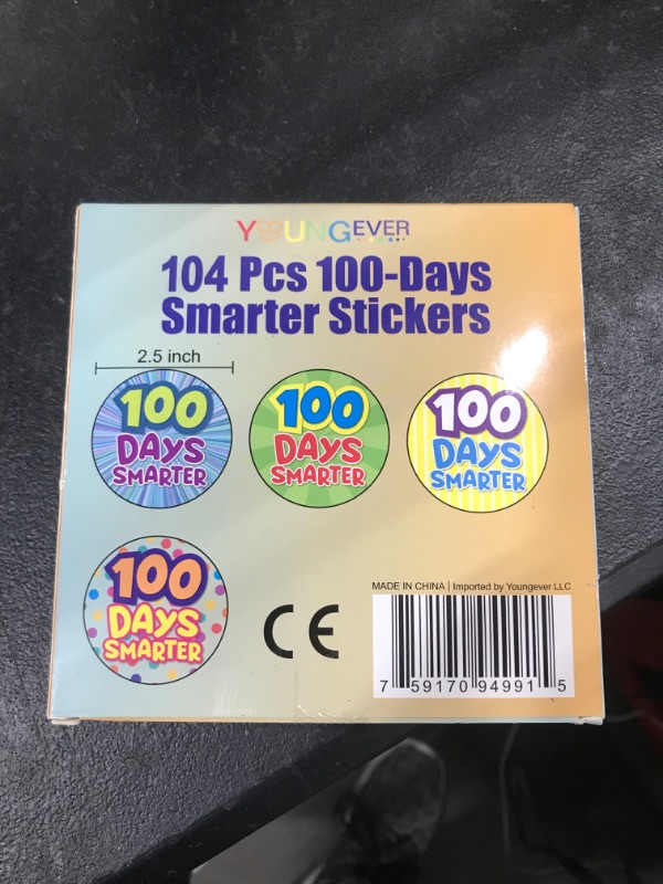 Photo 1 of Youngever 100 Days Smarter Badge Stickers, 104 Badges
