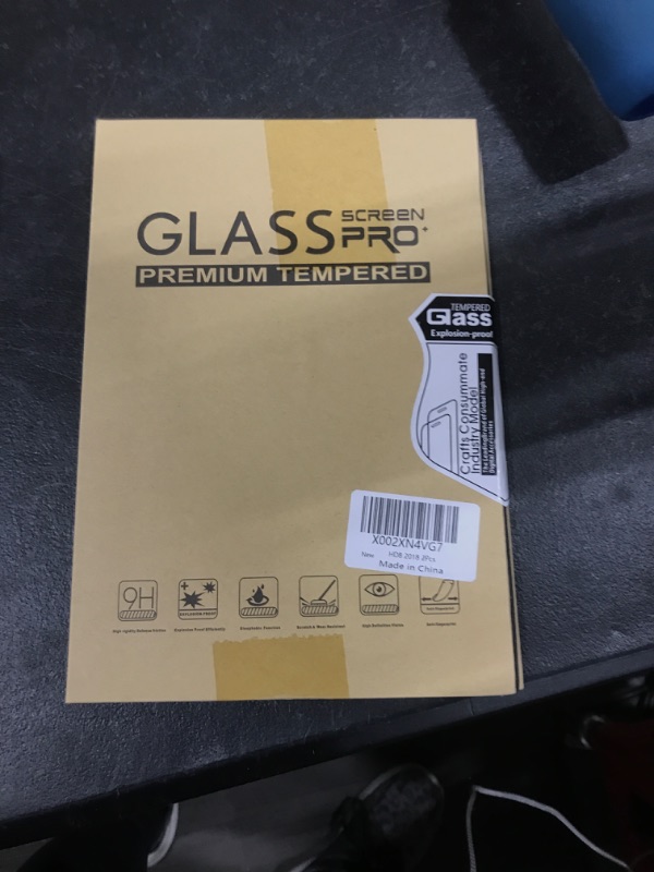 Photo 2 of [2-Pack] Screen Protector for Fire HD 8 2018/2017/2016 Release Tempered Glass 9H Hardness High Definition Clear Bubble-Free Anti Fingerprint Scratch
