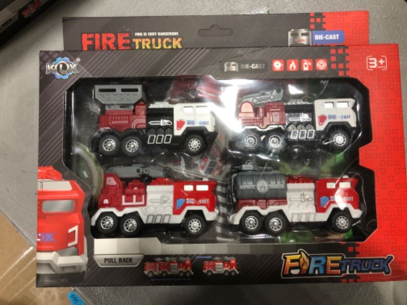 Photo 1 of 4 Pack Fire Trucks for Boys