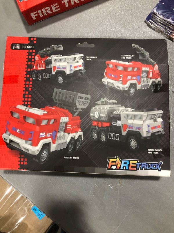 Photo 1 of 4 Pack Fire Trucks for Boys