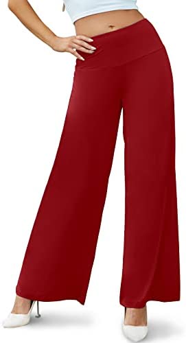 Photo 1 of Arolina Women's Stretchy Wide Leg Palazzo Lounge Pants Casual Comfy High Waist Palazzo Pants
Size Small