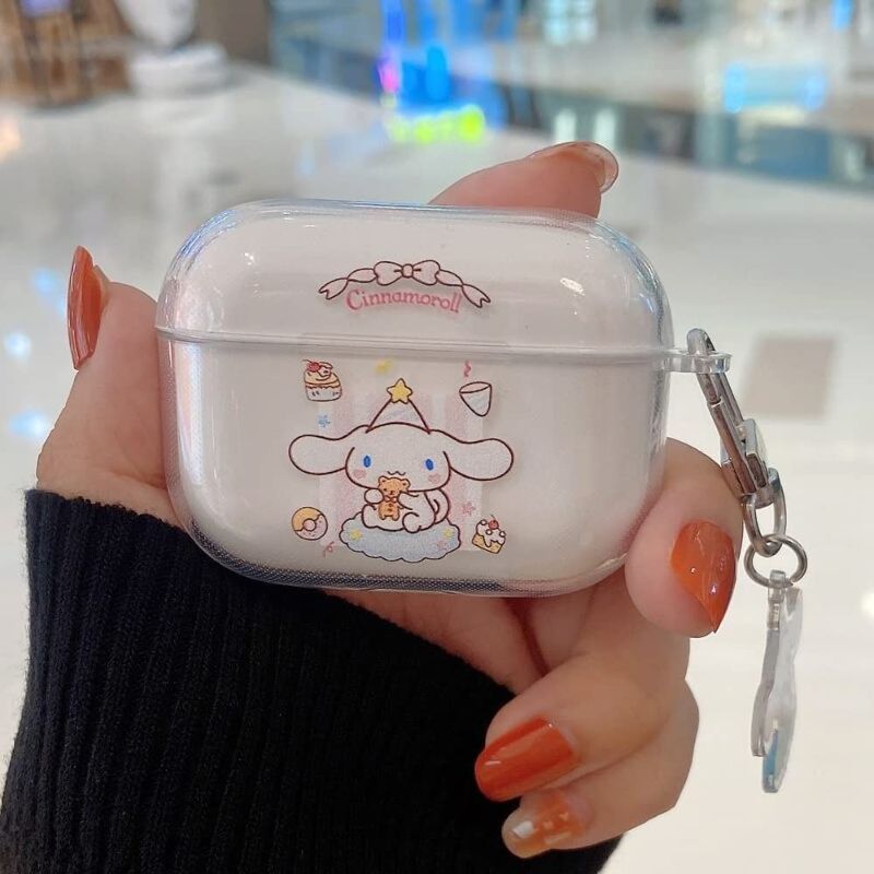 Photo 1 of Cinnamoroll Airpod Case with Keychain for Airpods (clear)