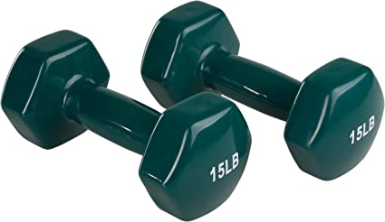 Photo 1 of Amazon Basics Vinyl Coated Hand Weight Dumbbell Pair, Set of 2
