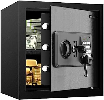 Photo 1 of 1.2 Cubic Home Safe Fireproof Waterproof, Fireproof Safe with Digital Keypad Key and Removable Shelf, Security Safe Box for Firearm Medicine Money Documents Valuables
