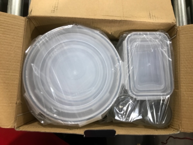 Photo 2 of 50 Pcs Large Food Storage Containers with Lids Airtight-85 oz to Sauces Box-Total 526Oz Stackable Kitchen Bowls Set Meal Prep Containers-BPA Free Leak proof Plastic Lunch Boxes- Freezer Microwave safe Transparent 50 Pcs