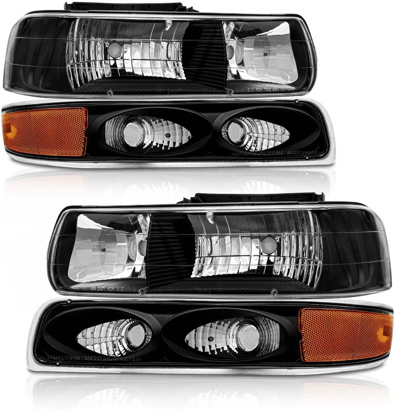 Photo 1 of AXLAHA Headlights Assembly for 1999 2000 2001 2002 Chevy Silverado 1500 2500/2001 2002 Silverado 1500HD 2500HD 3500/2000-2006 Tahoe Suburban 1500 2500
