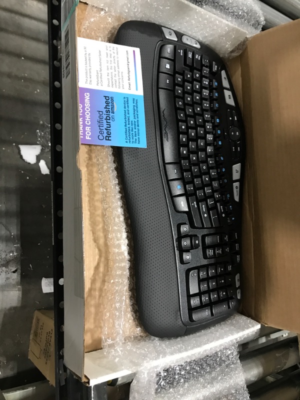 Photo 2 of Logitech K350 Wireless Wave Ergonomic Keyboard with Unifying Wireless Technology - Black