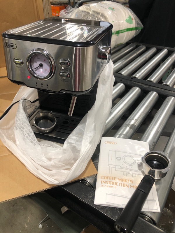 Photo 1 of (PLEASE READ COMMENTS FIRST))))))) Gevi Espresso Machine 1 1100W, Black Silver