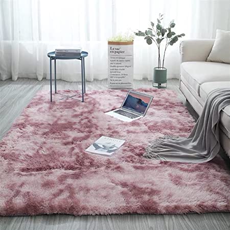 Photo 1 of Afternoon Area Rug 5.3x7.5Ft Shag Area Rugs for Living Room, Pink