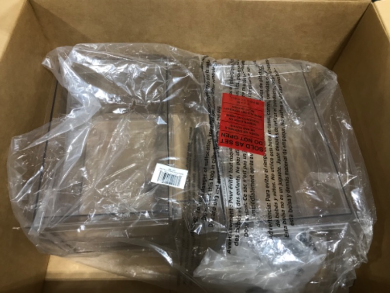 Photo 1 of mDesign Plastic Stackable Bathroom Storage with Pull Out Bin Organizer Drawer for Cabinet, Vanity, Shelf, Cupboard, Cabinet, or Closet Organization - Lumiere Collection - 2 Pack - Clear 2 8 x 12 x 8