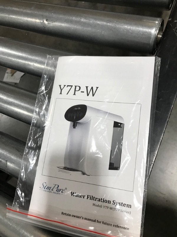 Photo 1 of SimPure Y7P-W UV Countertop Reverse Osmosis Water Filtration Purification System, 4 Stage RO Water Filter, Bottleless Water Dispenser, 4: 1 Pure to Drain, BPA Free (No Installation Required)