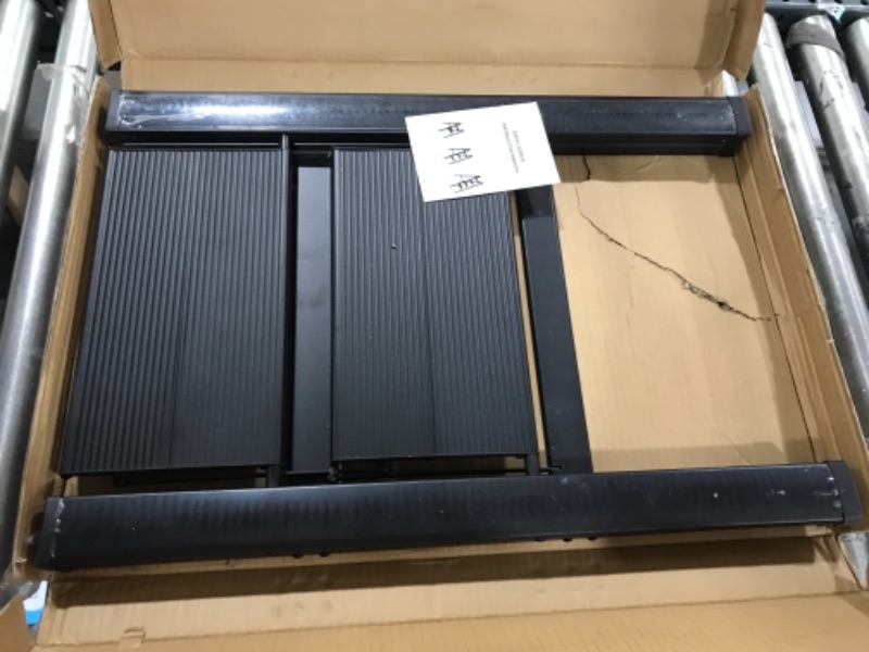 Photo 2 of ZUZHII 2-Step Aluminum Lightweight Folding Step Stool Ladder with Anti-Slip and Expanded Pedal for Home and Kitchen, 330lbs Capacity, Black 