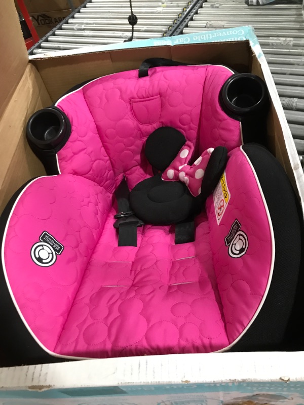 Photo 2 of Disney Baby Onlook 2-in-1 Convertible Car Seat, Rear-Facing 5-40 pounds and Forward-Facing 22-40 pounds and up to 43 inches, Mouseketeer Minnie
