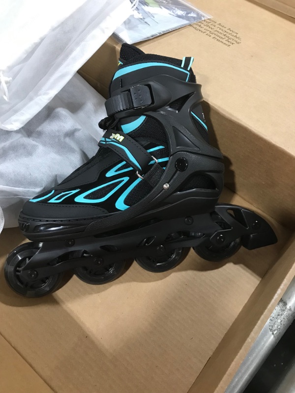 Photo 2 of 2PM SPORTS Vinal Girls Adjustable Flashing Inline Skates, All Wheels Light Up, Fun Illuminating Skates for Kids and Men
Large - Youth (4-7 US)
