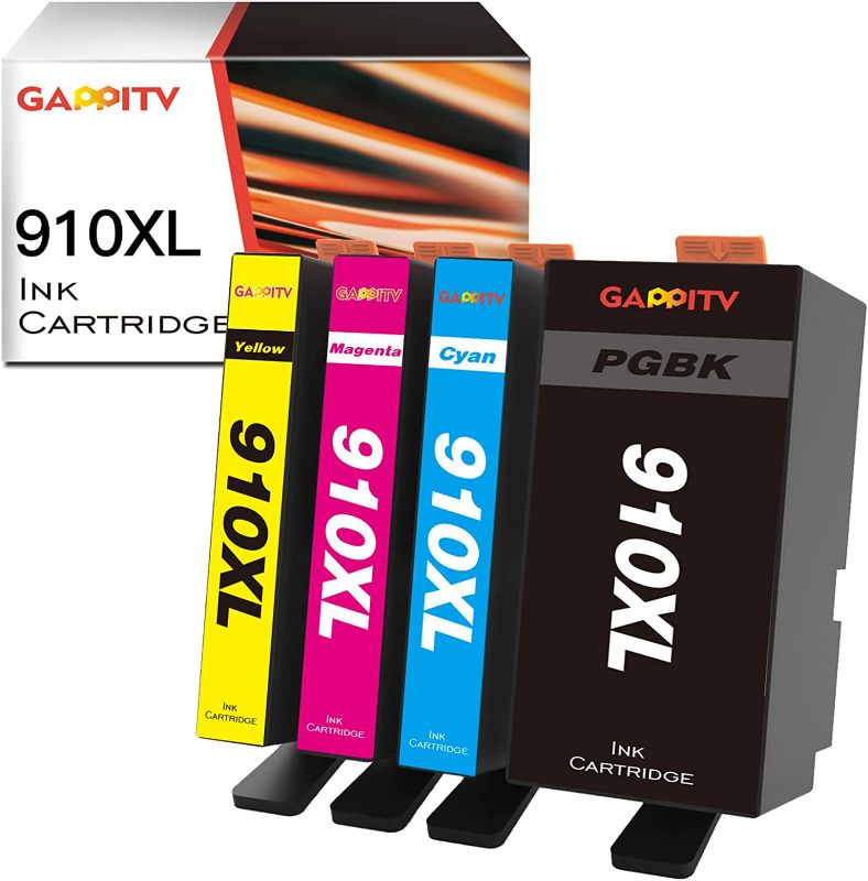 Photo 1 of 910 XL 910XL Ink Cartridges Remanufactured Replacement for HP 910 XL Ink Compatible with OfficeJet Pro 8025e 8035e 8020 8025 8028 8035 8020e 8024e 8028e Printer (Black/Cyan/Magenta/Yellow,4 Pack) 