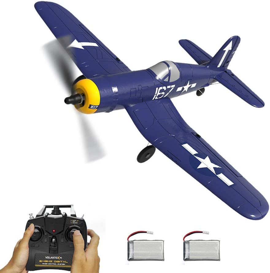 Photo 1 of CredevZone F4U RC Airplane 4CH Remote Controlled Warplane Ready to Fly Plane with Xpilot Stabilization System One-Key Aerobatic and One-Key U-Turn Function 2 Batteries for Beginners Trainer Gift 