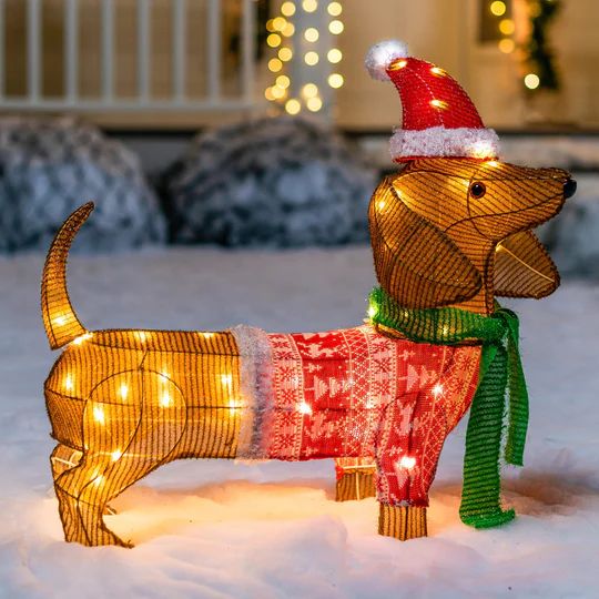 Photo 1 of 2ft LED Yard Lights - Tinsel Wiener Dog
