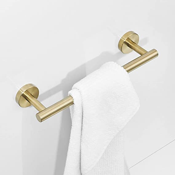 Photo 1 of 24 Inch Stainless Steel Towel Bar Bathroom Towel Holder Kitchen Hand Towel Rack Brushed Finish Bathroom Hardware Decoration Accessories Gold
