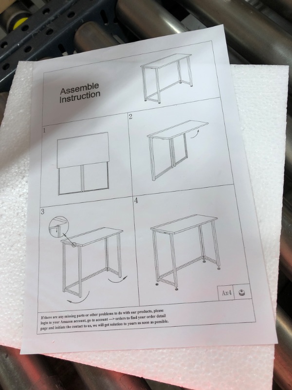 Photo 3 of Leopard Outdoor Products Folding Computer Desk for Small Spaces, Space-Saving Home Office Desk, Foldable Computer Table, Laptop Table, Writing Desk, C
