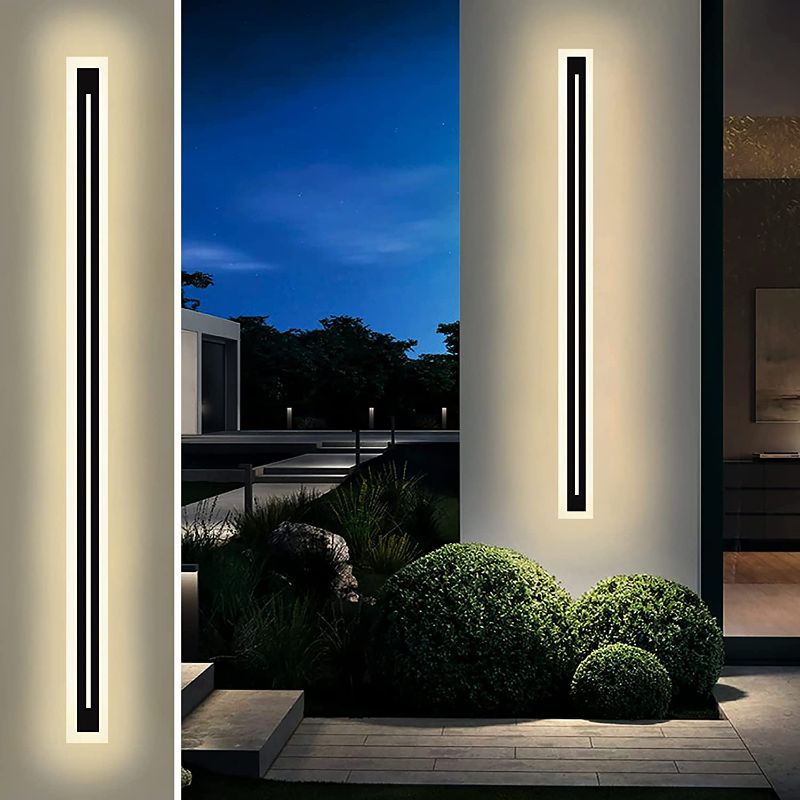 Photo 1 of ACGOOD Modern Outdoor Wall Lights, LED 59W Long Strip Lighting, 66.8IN Acrylic Wall Sconce Light, Wall Mount Exterior Light Fixture Suitable for Porch Lights Outdoor Wall, Living Room, Bedroom, Patio
