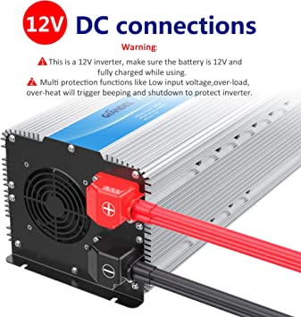 Photo 3 of 5000Watt Heavy Duty Modified Sine Wave Power Inverter DC 12volt to AC 120volt with LCD Display 4 AC Sockets Dual USB Ports & Remote Control for Truck RV and Emergency 5000W Power Inverter