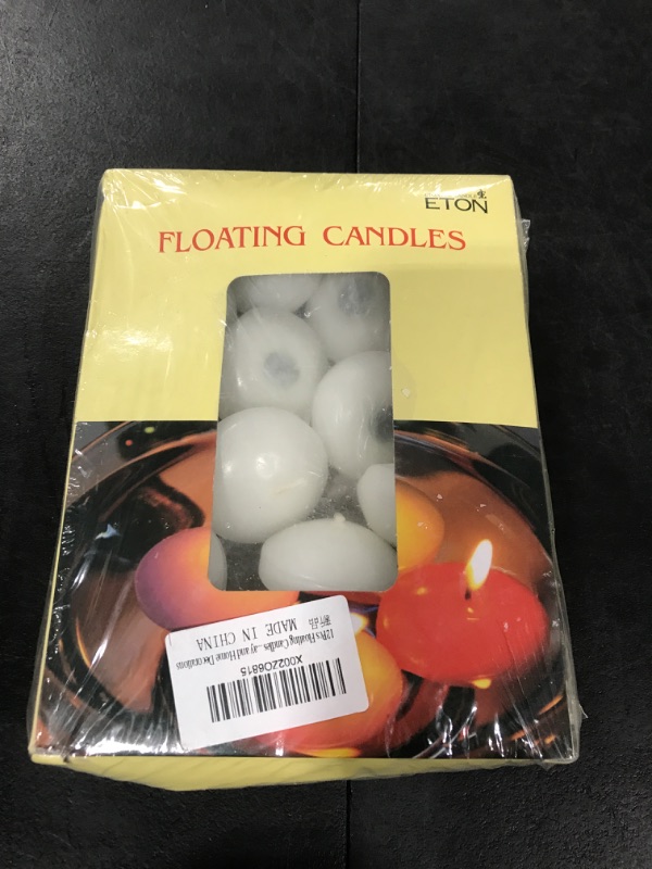 Photo 1 of 12Pcs Floating Candles for Centerpieces 4 Hours 1.7 Inch Burning White Unscented Classic Floating Candles for Weddings, Parties,Spa,House-Warming,Holiday and Home Decorations