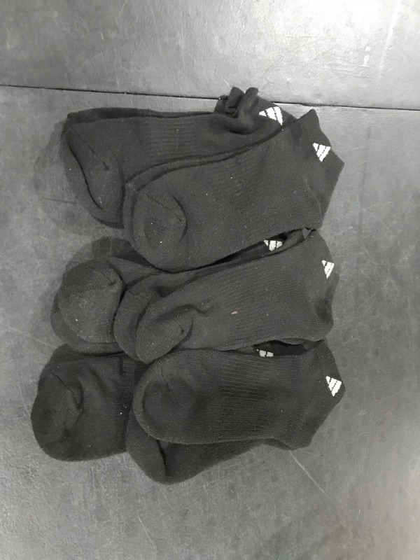 Photo 2 of adidas mens Athletic Cushioned Low Cut Socks (6-pair) Black/Aluminum 2 Large