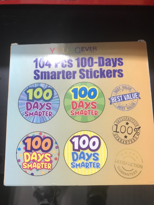 Photo 2 of Youngever 100 Days Smarter Badge Stickers, 104 Badges
