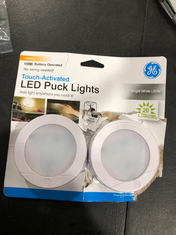 Photo 2 of  LED Puck Lights, 2 Pack, Battery Operated,