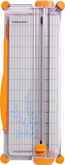 Photo 1 of Fiskars SureCut Portable Paper Trimmer, 12 Inch Cut , Orange - 154450-1009
