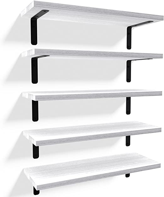 Photo 1 of 5PCS WHITE WALL SHELVES