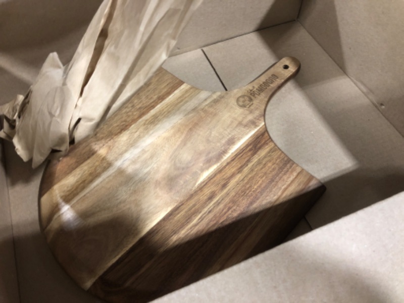 Photo 1 of Chef Pomodoro Acacia Wood Pizza Peel, Charcuterie Board Pizza Spatula Paddle for Baking Homemade Pizza and Bread - Oven or Grill Use - POMODORO
