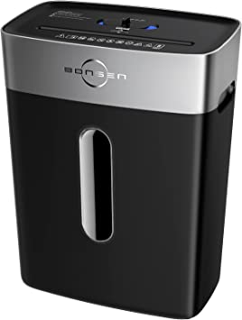 Photo 1 of BONSEN Shredder for Home Office, 8-Sheet Crosscut Credit Card Shredder, Small Paper Shredder for Home Use with 4 Gallons Wastebasket, High Security Level P-4, ETL Certification 