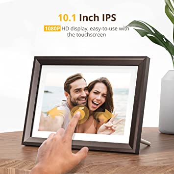 Photo 1 of Dragon Touch Digital Picture Frame WiFi 10 inch IPS Touch Screen HD Display, 16GB Storage, Auto-Rotate, Share Photos via App, Email, Cloud - Classic 10