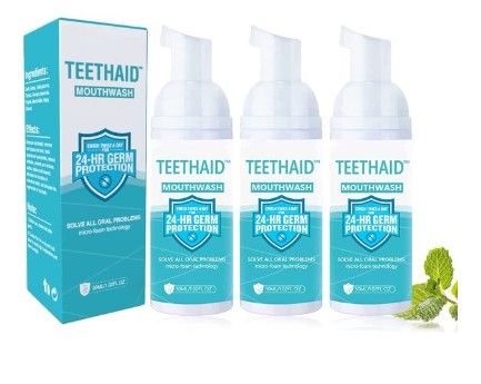 Photo 1 of 3 Bottle Teethaid Mouthwash Calculus Removal Healing Mouth Ulcers Eliminating Bad Breath Prevents and Treats Cavities Tooth Regeneration
