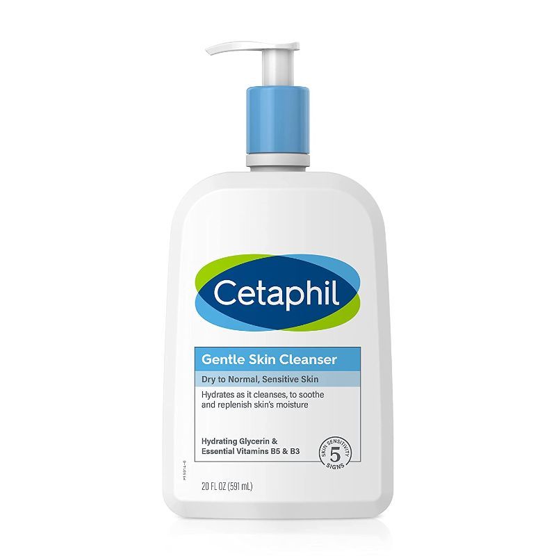 Photo 1 of 2pk Cetaphil Face Wash, Hydrating Gentle Skin Cleanser for Dry to Normal Sensitive Skin, NEW 20oz, Fragrance Free, Soap Free and Non-Foaming
