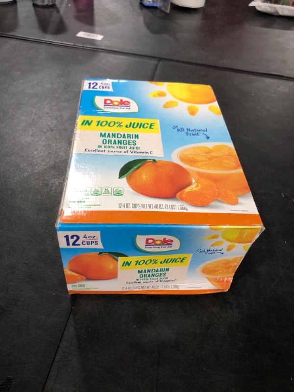 Photo 2 of (24 Cups) Dole Fruit Bowls Mandarin Oranges in 100% Fruit Juice, 4 Oz Cups
