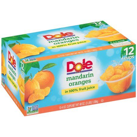 Photo 1 of (24 Cups) Dole Fruit Bowls Mandarin Oranges in 100% Fruit Juice, 4 Oz Cups
