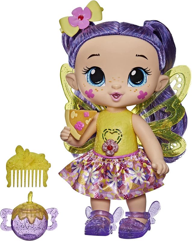 Photo 1 of Baby Alive Glo Pixies Doll, Siena Sparkle, Interactive 10.5-inch Pixie Doll Toy for Kids 3 and Up, 20 Sounds, Glows with Pretend Feeding
