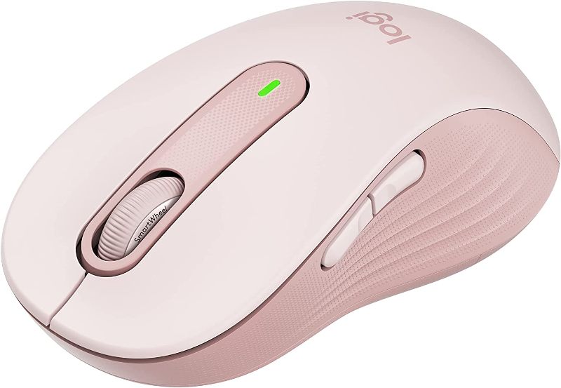 Photo 1 of Logitech Signature M650 Wireless Mouse - For Small to Medium Sized Hands, 2-Year Battery, Silent Clicks, Customizable Side Buttons, Bluetooth, for PC/Mac/Multi-Device/Chromebook - Rose
