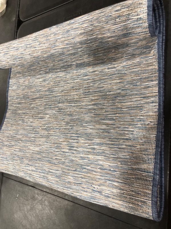 Photo 1 of 60" Rectangular Area/Vaniy Rug Reversable Blue/Grey