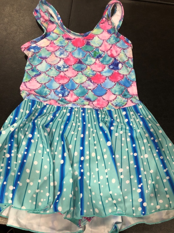 Photo 1 of Girls Swimsuit One Piece UPF 50+ Floral Skirted Bathing Suit Modest Beach Swim Dress 3-11 Years
