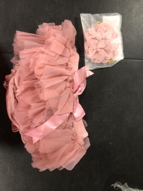 Photo 2 of Baby Girls Tutu Skirt Headband Set Toddler Ruffle Tulle Diaper Covers 6-24 Month
