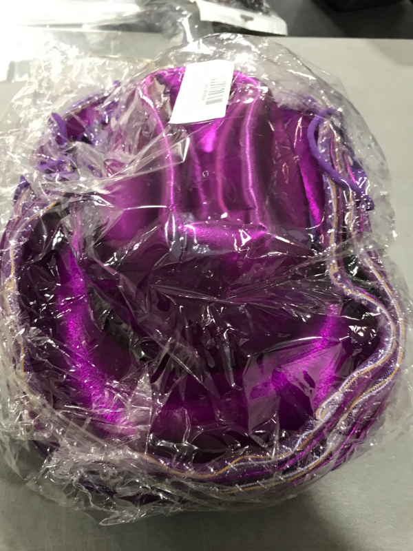 Photo 2 of 4 Pieces Light Up Cowboy Hat for Women, Purple Holographic Space Cowgirl Hat Halloween Cow Girl Costume Accessories