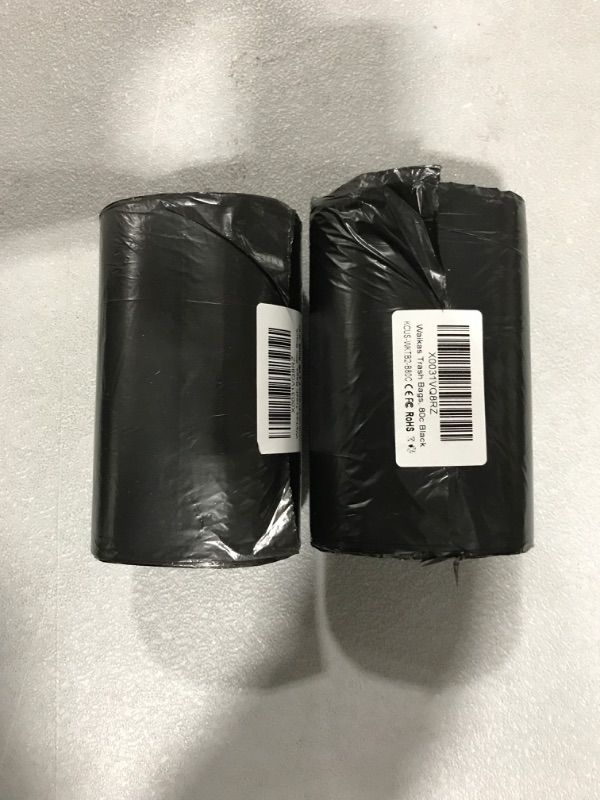 Photo 2 of 2 pack Small Trash Bags 80 Counts, Waikas Garbage Bags for Bathroom Car Mini Trash Can, Plastic Bag for Bedroom Living Room, 4 Gallons, Black 4 Gallon Black