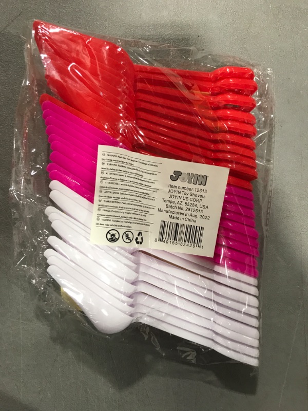 Photo 2 of JOYIN 28 Plastic Toy Shovels in Pink Red and White for Valentines Day with I Dig You Stickers for Kids Party Favor, Classroom Exchange Prizes, Valentine’s Gifts with Vibrant Color