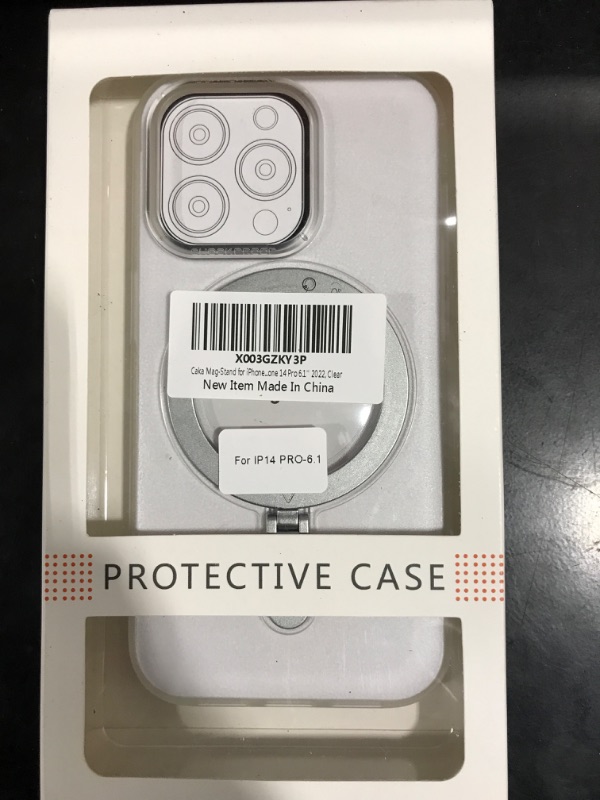 Photo 2 of iPhone 14 Pro Case [Anti-Fingerprint] [Non Yellowing] 10FT Military Grade Shockproof Kickstand Matte Slim for iPhone 14 Pro 6.1 inch, Matte Clear