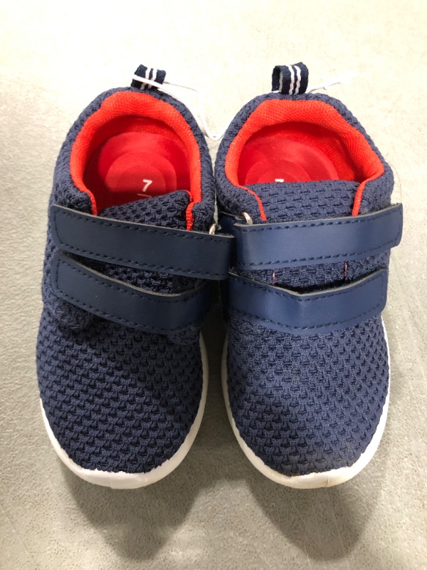 Photo 1 of [Size 7] Toddle Velcro Tennis Shoes- Navy/Red